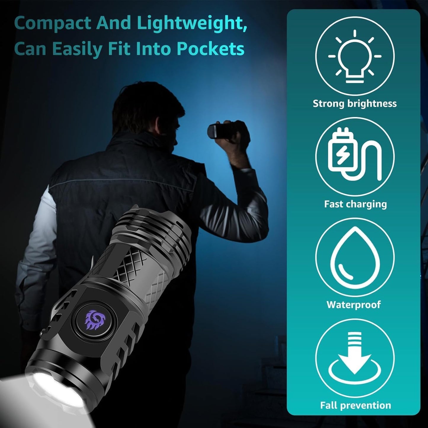 Felvaris®⚡🔦Three-Eyed Monster Mini Flashlight — Ultra-Bright Rechargeable LED Torch | Compact, Long-Range & Water-Resistant