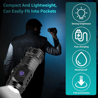 Felvaris®⚡🔦Three-Eyed Monster Mini Flashlight — Ultra-Bright Rechargeable LED Torch | Compact, Long-Range & Water-Resistant