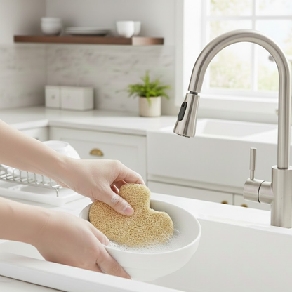 Felvaris®Natural Loofah Fiber Dish Cloth – Eco-Friendly, Biodegradable, and Sustainable for Everyday Use
