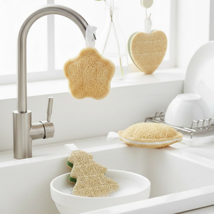 Felvaris®Natural Loofah Fiber Dish Cloth – Eco-Friendly, Biodegradable, and Sustainable for Everyday Use