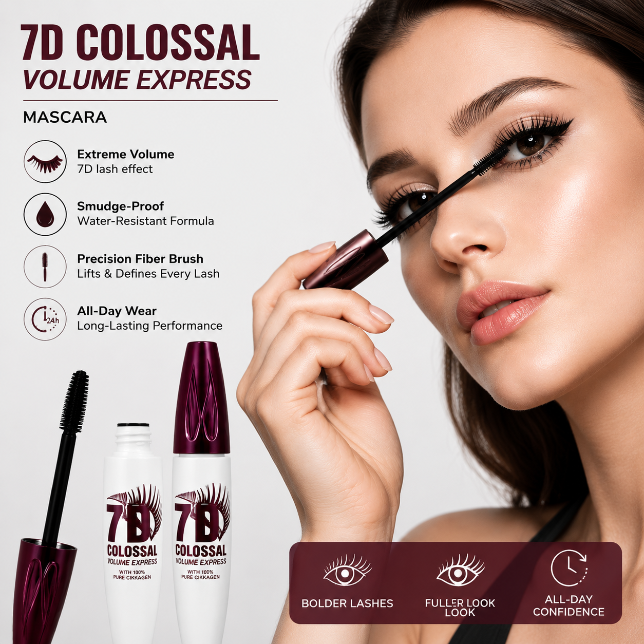 💥⏰  Final 24 Hours:Buy 1 Get 1 FREE  — Felvaris® 7D Colossal Mascara | Lift, Volume & Smudge-Proof Drama