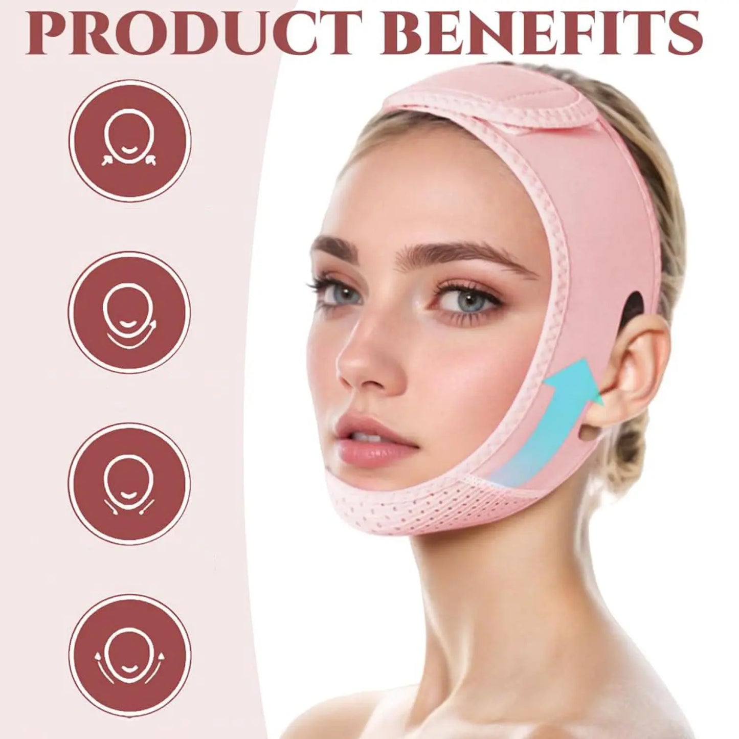 Felvaris® V-Line Lifting Mask with Chin Strap – Jawline Sculpting & Double Chin Firming