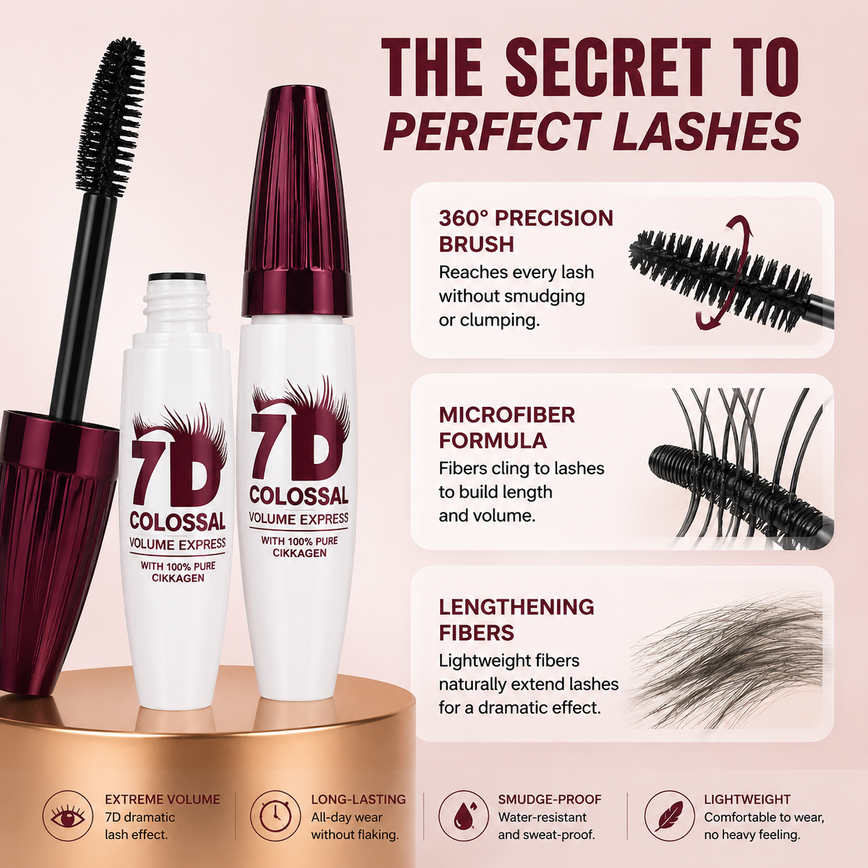💥⏰  Final 24 Hours:Buy 1 Get 1 FREE  — Felvaris® 7D Colossal Mascara | Lift, Volume & Smudge-Proof Drama