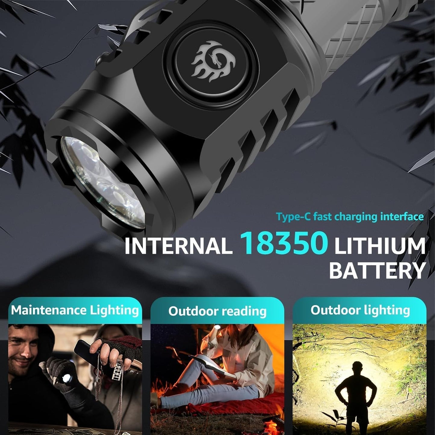 Felvaris®⚡🔦Three-Eyed Monster Mini Flashlight — Ultra-Bright Rechargeable LED Torch | Compact, Long-Range & Water-Resistant