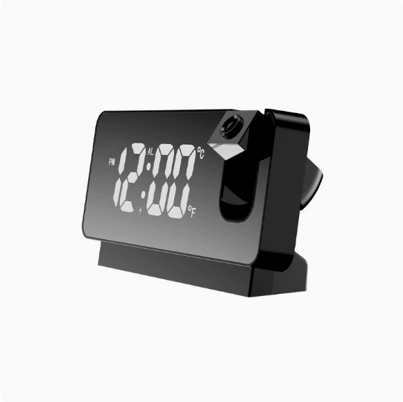 🪄Premium 180° Projection Alarm Clock with HD Mirror Display