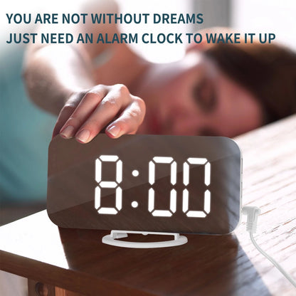 🪄Premium 180° Projection Alarm Clock with HD Mirror Display
