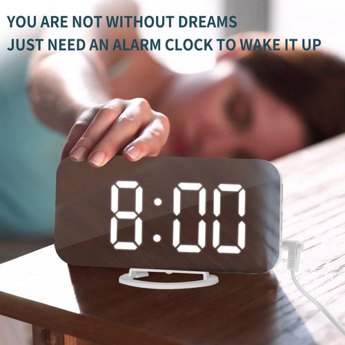 🪄Premium 180° Projection Alarm Clock with HD Mirror Display