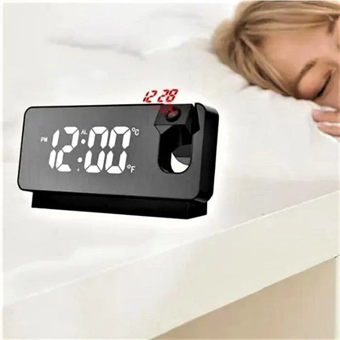 🪄Premium 180° Projection Alarm Clock with HD Mirror Display