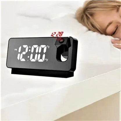 🪄Premium 180° Projection Alarm Clock with HD Mirror Display