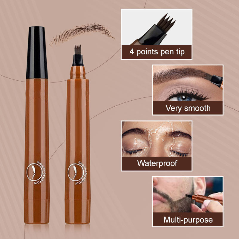 🔥👁️Felvaris®Waterproof Four-tip Beard and Eyebrow Pen✨