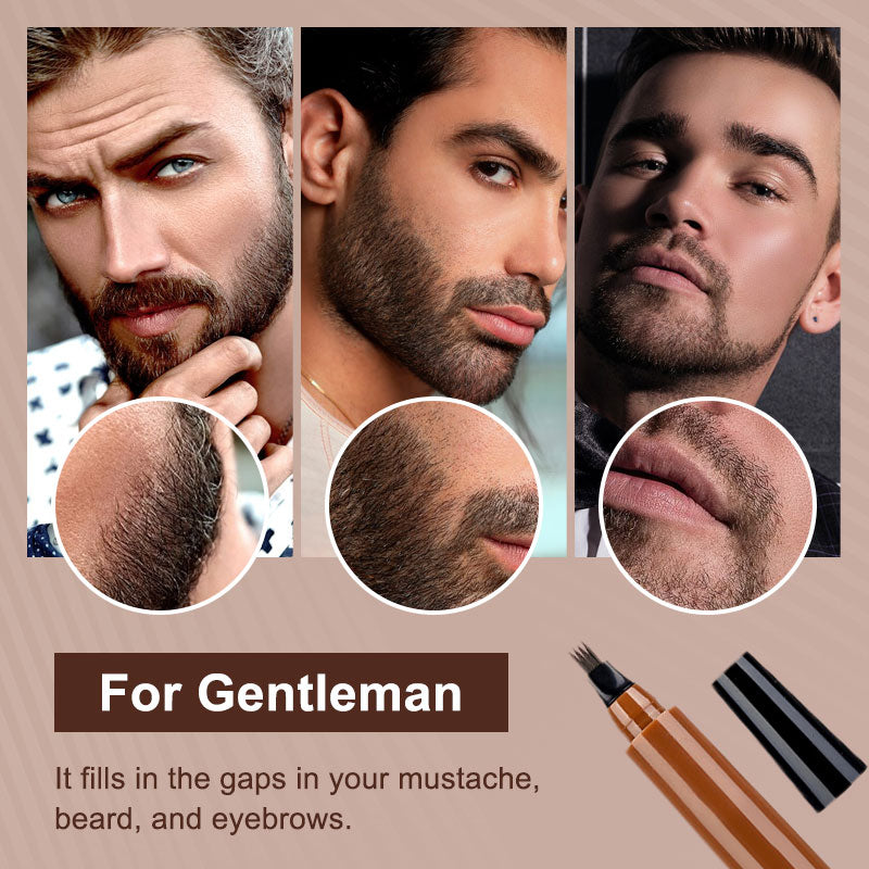 🔥👁️Felvaris®Waterproof Four-tip Beard and Eyebrow Pen✨