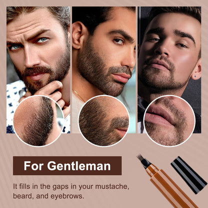 🔥👁️Felvaris®Waterproof Four-tip Beard and Eyebrow Pen✨