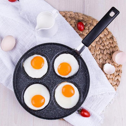 🆙🍳4-Hole Non-Stick Frying Pan, Medical Stone Egg & Pancake Maker for All Hobsg